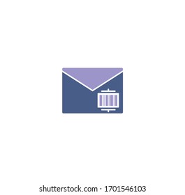 Barcode related icon on background for graphic and web design. Creative illustration concept symbol for web or mobile app.