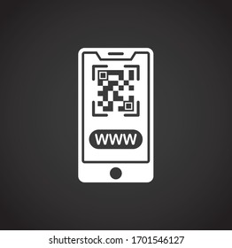 Barcode related icon on background for graphic and web design. Creative illustration concept symbol for web or mobile app.