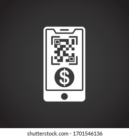 Barcode related icon on background for graphic and web design. Creative illustration concept symbol for web or mobile app.