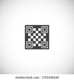 Barcode related icon on background for graphic and web design. Creative illustration concept symbol for web or mobile app.