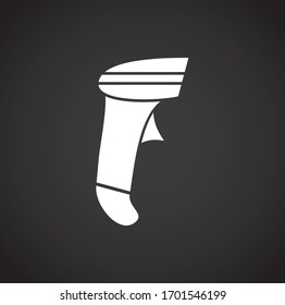 Icono relacionado con código de barras en segundo plano para diseño gráfico y web. Símbolo de concepto de ilustración creativa para aplicación web o móvil.