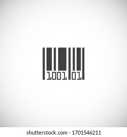 Barcode related icon on background for graphic and web design. Creative illustration concept symbol for web or mobile app.