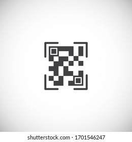 Barcode related icon on background for graphic and web design. Creative illustration concept symbol for web or mobile app.