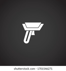 Icono relacionado con código de barras en segundo plano para diseño gráfico y web. Símbolo de concepto de ilustración creativa para aplicación web o móvil.