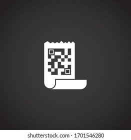 Barcode related icon on background for graphic and web design. Creative illustration concept symbol for web or mobile app.
