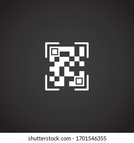 Barcode related icon on background for graphic and web design. Creative illustration concept symbol for web or mobile app.