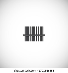 Barcode related icon on background for graphic and web design. Creative illustration concept symbol for web or mobile app.