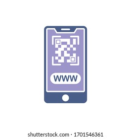 Barcode related icon on background for graphic and web design. Creative illustration concept symbol for web or mobile app.