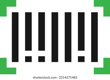 Barcode Scan Code Icon Vector Flat Illustration