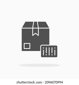 Barcode Scan delivery icon. Solid or glyph style. Vector illustration. Enjoy this icon for your project