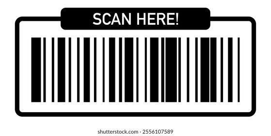 Barcode scan icon black color