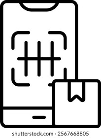 Barcode Scan Icon Element For Design