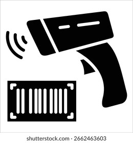 Barcode Scan Icon Element For Design