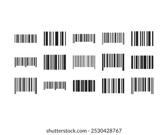 Barcode Scan Icon Element Set