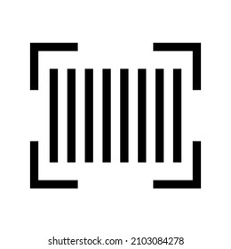 Strichcode-Scan-Symbol einzeln auf weißem Hintergrund