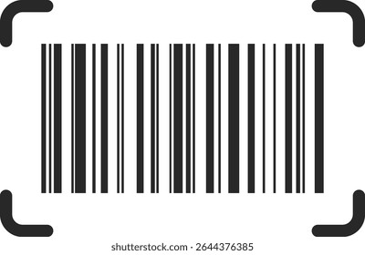 Barcode scan icon. Scan me text. Smartphone usage. barcode sign. payment and identification. Simple digital scanning 