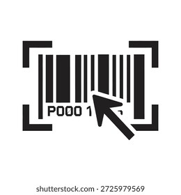 Barcode-Scan-Symbol für Produktpreis und Inventarprüfung ein Symbol für den Einzelhandel und Laser-Leser-Technologie-Design