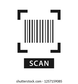 Barcode scan icon. Simple line icon. Isolate on white background.