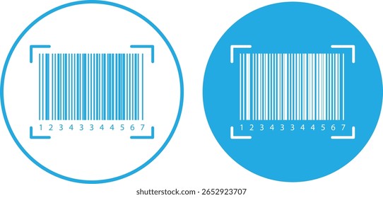 Ícone de digitalização de código de barras. código de barras de vetor. Simples código de barras falso. Ícone de distribuição de produto do código de barras Digitalize meu texto. Uso do smartphone. pagamento e identificação. Digitalizar coleção de estrutura de tópicos de ícone de código de barras 
