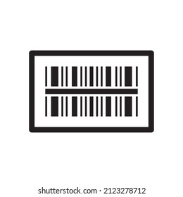 Barcode scan icon vector illustration Flat design style