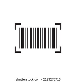 Barcode scan icon vector illustration Flat design style