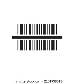 Barcode scan icon vector illustration Flat design style