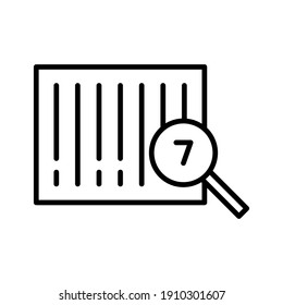 Barcode, scan icon vector image. Can also be used for shopping and ecommerce. Suitable for use on web apps, mobile apps and print media.