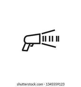 Barcode scan line icon. Product information, cash register, purchase. Scanning concept. Vector illustration can be used for topics like technology, shopping, internet