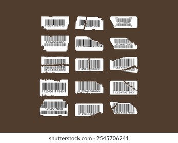 Barcode Scan Sticker Element Set 