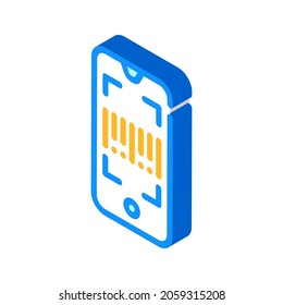 barcode scanner application isometric icon vector. barcode scanner application sign. isolated symbol illustration