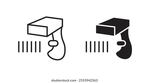 Barcode scanner flat simple vector symbols illustration.