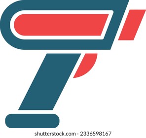 Barcode Scanner Glyph Two Color Icon For Personal And Commercial Use.

