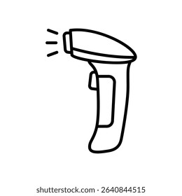 Barcode scanner gun icon for scanning product data