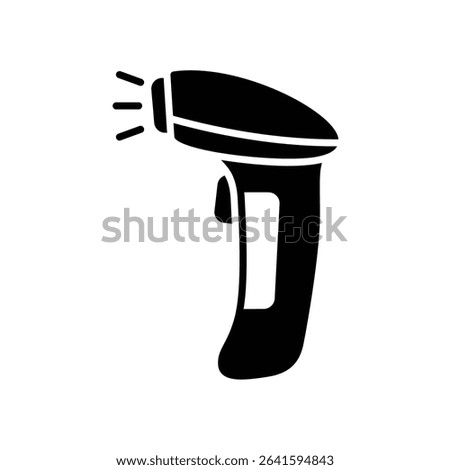 Barcode scanner gun icon for scanning product data