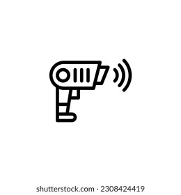 Strichcode-Scanner-Symbol mit schwarzer Farbe