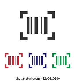 Barcode scanner icon.QR code reader vector sign.Simple illustration for graphic design, web and mobile platforms.