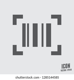 Barcode scanner icon.QR code reader vector sign.Simple illustration for graphic design, web and mobile platforms.