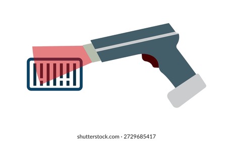 Icono de escáner de código de barras. El escáner se representa en un estilo simple y moderno, adecuado para su uso en varios medios digitales e impresos.