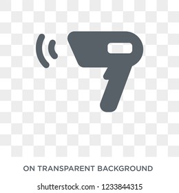 Barcode scanner icon. Barcode scanner design concept from Electronic devices collection. Simple element vector illustration on transparent background.