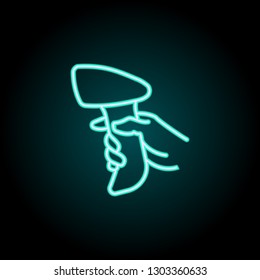 Barcode scanner icon. Elements of Logistics in neon style icons. Simple icon for websites, web design, mobile app, info graphics