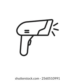 Barcode scanner icon Flat art in black and white isolated