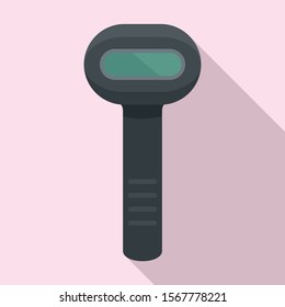 Barcode scanner icon. Flat illustration of barcode scanner vector icon for web design