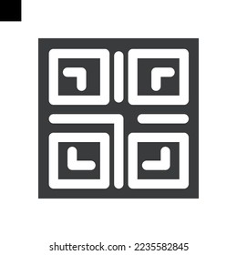 Barcode scanner icon flat style vector