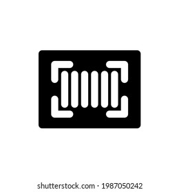 Barcode scanner icon with glyph style