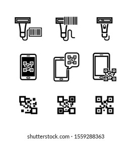 barcode scanner icon isolated sign symbol vector illustration - Collection of high quality black style vector icons
