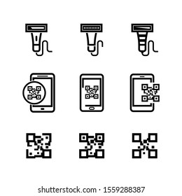 barcode scanner icon isolated sign symbol vector illustration - Collection of high quality black style vector icons
