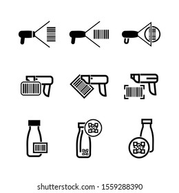 barcode scanner icon isolated sign symbol vector illustration - Collection of high quality black style vector icons
