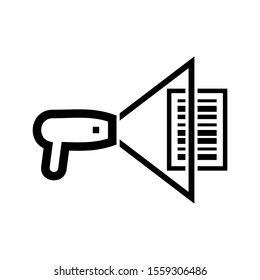 barcode scanner icon isolated sign symbol vector illustration - high quality black style vector icons
