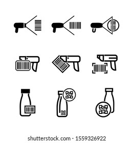 barcode scanner icon isolated sign symbol vector illustration - Collection of high quality black style vector icons
