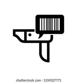barcode scanner icon isolated sign symbol vector illustration - high quality black style vector icons
